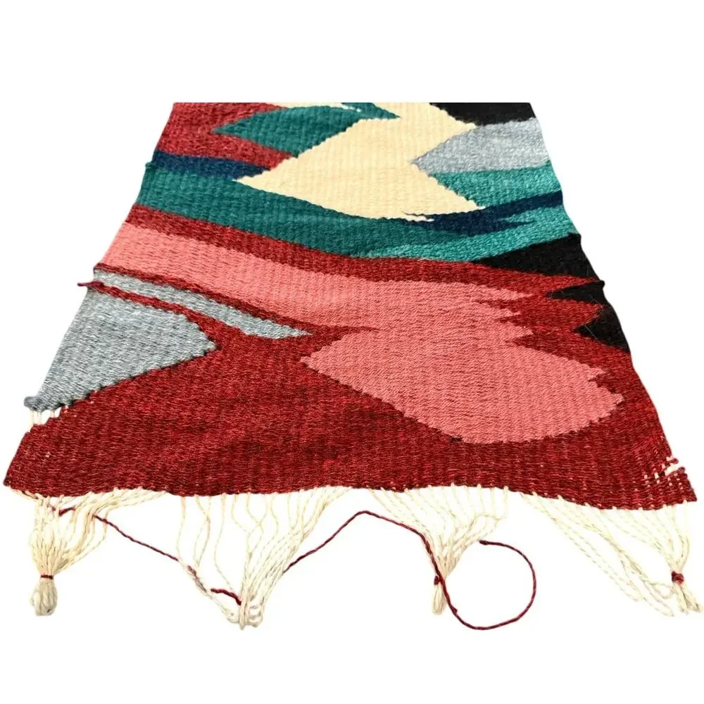 Vintage Handmade Handwoven Tapestry or Wall Rug